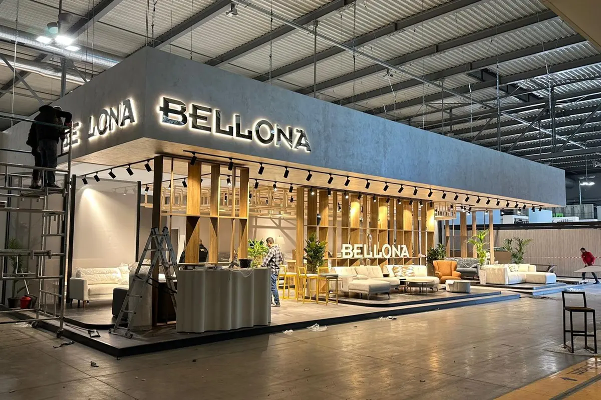 Furniture showroom exhibition stand for Bellona